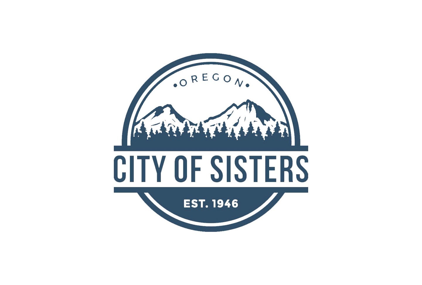 Sisters logo in grey-blue